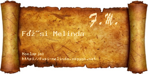 Füsi Melinda névjegykártya