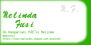 melinda fusi business card